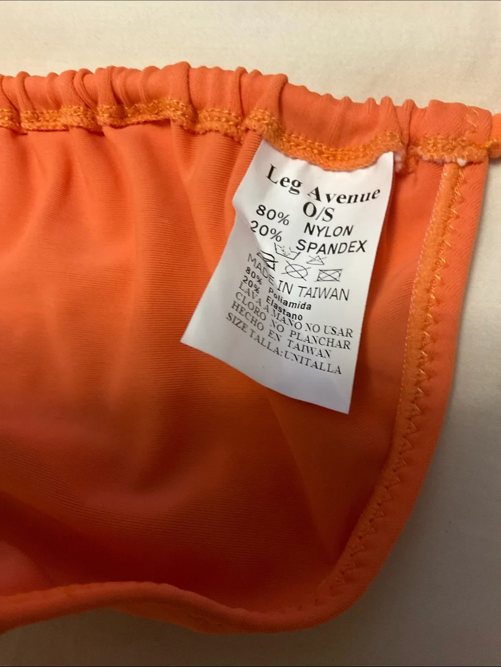 Leg Avenue Orange Triangle String Bikini Set O/S